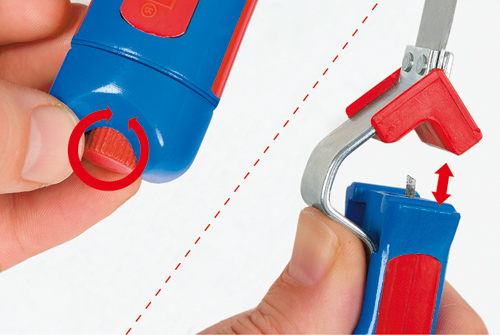 Инструмент для снятия изол. 4 - 28 мм с лезвием-крюком  WEICON № 4-28 H