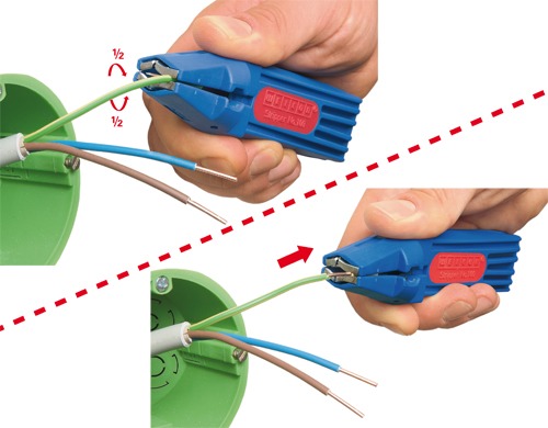 Инструмент для снятия внешней и внутренней изоляции универсальный 0,5 - 16,0 мм кв., 4,0 - 13,0 д.  WEICON № 100