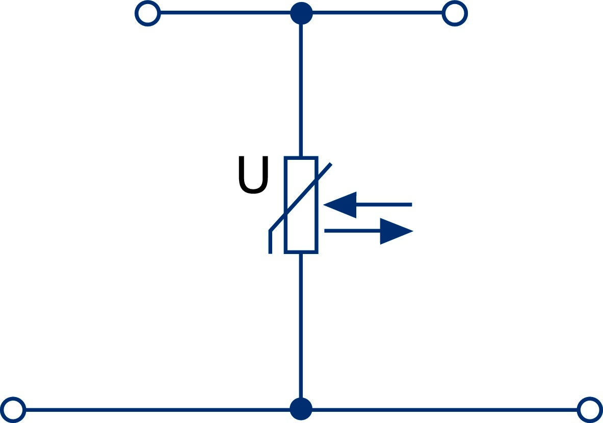 Клемма проходная двухуровневая RKD 4/UV/30V BG с электронными компонентами Conta-clip 1023.2