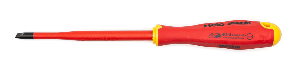 41396590 Отвертка диэлектрическая SL 6,5х1,2 E-Slim Ergonic Felo 41396590 Отвертка диэлектрическая SL 6,5х1,2 E-Slim Ergonic Felo