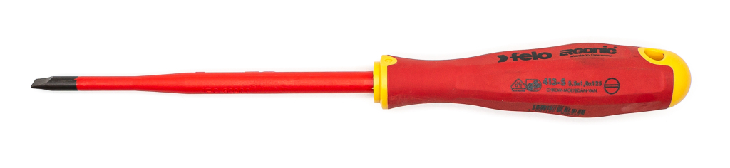 41395590 Отвертка диэлектрическая SL 5,5х1,0 E-Slim Ergonic Felo 41395590 Отвертка диэлектрическая SL 5,5х1,0 E-Slim Ergonic Felo