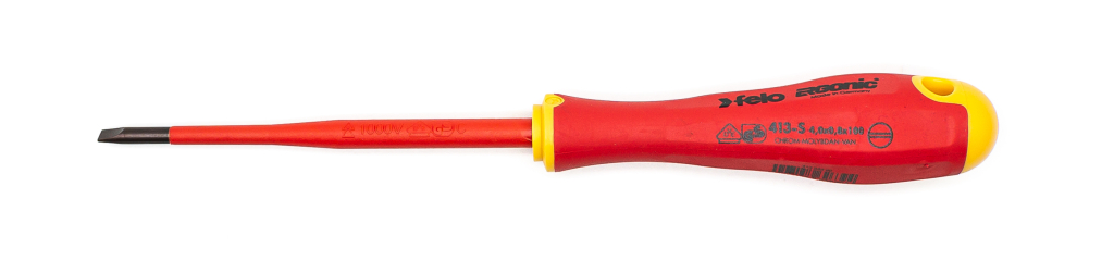 41394090 Отвертка диэлектрическая SL 4,0х0,8 E-Slim Ergonic Felo 41394090 Отвертка диэлектрическая SL 4,0х0,8 E-Slim Ergonic Felo