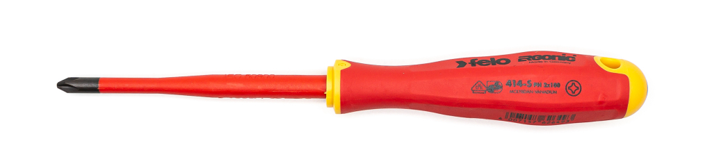 41429390 Отвертка диэлектрическая PH 2х100 E-Slim Ergonic Felo