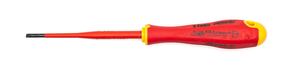 41393590 Отвертка диэлектрическая SL 3,5х0,6 E-Slim Ergonic Felo.jpg