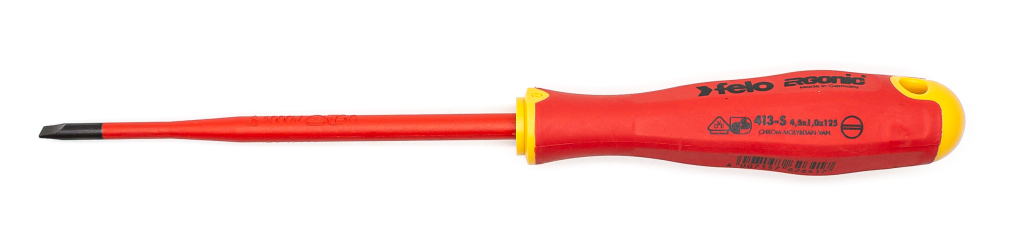 41394590 Отвертка диэлектрическая SL 4,5х1,0 E-Slim Ergonic Felo 41394590 Отвертка диэлектрическая SL 4,5х1,0 E-Slim Ergonic Felo