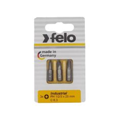 02293116 Бита крестовая PH 1/PH 2/PH 3X25, 3 шт в блистере Felo