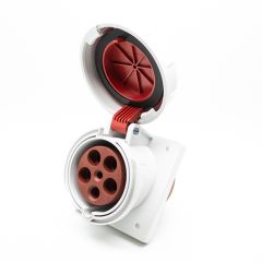 ZH209 Розетка 5*63A 400В встраеваемая IP67 угол 20гр