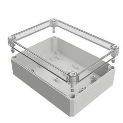 MBI-PC 181306 OК Корпус из поликарбоната 180*130*63 мм, пустой, прозрачная крышка, гладкие стенки, IP66