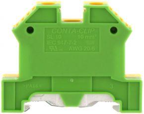 Клемма заземляющая SL 10/35 GNYE Conta-clip 1213.2