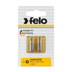 02201036 Бита крестовая PH 1X25, серия Industrial, 2 шт в блистере Felo