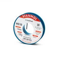 Припой для пайки с флюсом S-Sn60Pb40, 1,5мм/100гр. HS10 Stannol