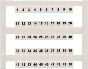 Бирка маркировочная PMC SB 5/50 FW 151-200 WH белая Conta-clip 4614.7