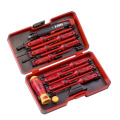 06391316 Набор стержней диэлектрических SL/PH/PZ/Z (+/-) и рукоятка E-SMART с универсальным ключом для ящиков в кейсе, 14 шт Felo