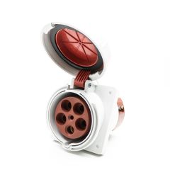 ZH216 Розетка 5*125A 400В встраеваемая IP67 угол 20гр