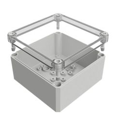 MBI-PC 131308 OK Корпус из поликарбоната 130*130*75 мм, пустой, прозрачная крышка, гладкие стенки, IP66