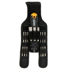 06071604 Трещотка поворотная Ergonic K с набором бит в чехле, 16 шт Felo