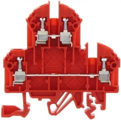 Клемма проходная двухуровневая RKD 2.5 BG красная Conta-clip 1206.9